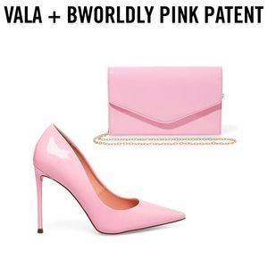 STEVE MADDEN VALA PINK PATENT HIGH PUMP SZ  8 US